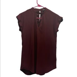 Burgundy summer blouse - Express - size XS